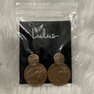 Lulus Arcata Gold Round Earrings